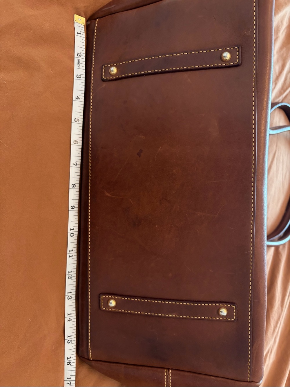 Dooney & Bourke Large Florentine Russel Tote in Chestnut - Picture 14 of 15